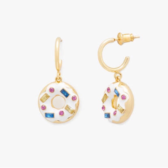 NWT Kate Spade Coffee Break Donut Earrings - Picture 2 of 6